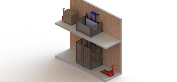 El elevador de carga de Fischer Maschinen se muestra aquí en la variante Clasic.